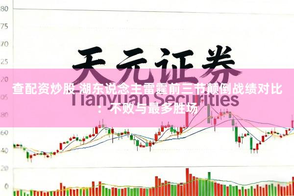 查配资炒股 湖东说念主雷霆前三节颠倒战绩对比：不败与最多胜场
