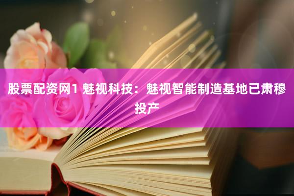 股票配资网1 魅视科技：魅视智能制造基地已肃穆投产