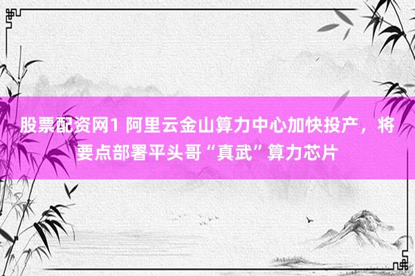 股票配资网1 阿里云金山算力中心加快投产，将要点部署平头哥“真武”算力芯片