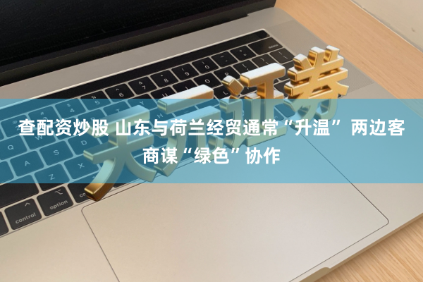 查配资炒股 山东与荷兰经贸通常“升温” 两边客商谋“绿色”协作