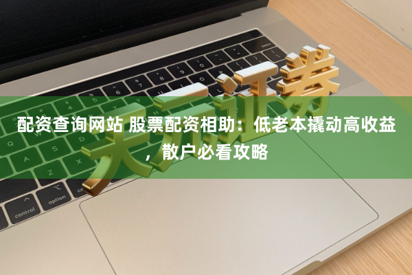 配资查询网站 股票配资相助：低老本撬动高收益，散户必看攻略