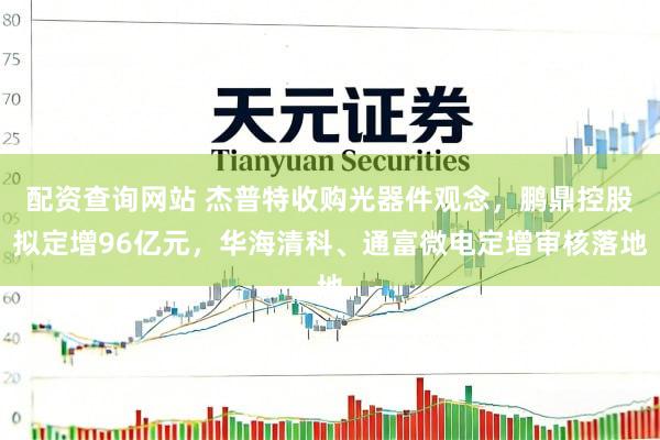 配资查询网站 杰普特收购光器件观念，鹏鼎控股拟定增96亿元，华海清科、通富微电定增审核落地